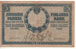 FINLAND   5 Markkaa   P9a    1909 - Finland