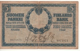 FINLAND   5 Markkaa   P9a    1909 - Finlande
