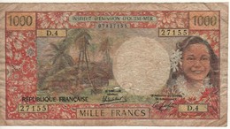 TAHITI   1000 Francs  P27c     ( Papeete ) Sign.  4 - Altri – Oceania