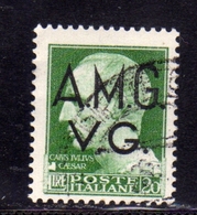 VENEZIA GIULIA 1945 - 1947 TRIESTE AMGVG AMG VG POSTA ORDINARIA IMPERIALE LIRE 20 USATO USED OBLITERE' - Oblitérés