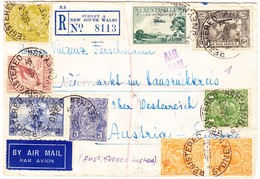 1936 R-Flugbrief Aus Sidney über Athen Nach Wien - Storia Postale