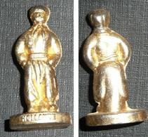 Rare Figurine Métal Doré, Kinder Vintage, Personnage Hollandais, Hollande Pays-Bas, Nederland - Metallfiguren