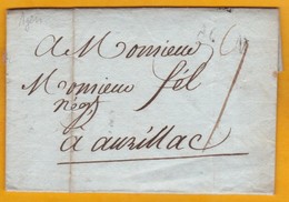 1788 - Marque Postale D ' AGEN, Lot Et Garonne Sur Lettre Avec Correspondance Vers Aurillac, Cantal - Règne Louis XVI - 1701-1800: Precursores XVIII