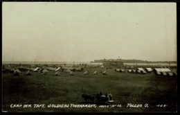 Ref 1273 - 1909 Real Photo Postcard - Military Tournament Camp Wm Taft Toledo Ohio USA (2) - Toledo