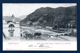 Ventimiglia. Alveo Del Fiume Roja E Chiesa Di San Giovanni. 1903 - Imperia