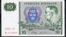 SWEDEN P52e 10 KRONOR 1990  #CF   UNC. - Schweden