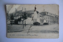 CPA BELGIQUE YPRES. La Bibliothèque Et Le Cloitre Saint Martin. 1909. - Ieper