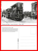 CPSM/gf TRANSPORTS. Tramway électrique "Louvre - Vincennes" Paris 1905...I0545 - Strassenbahnen
