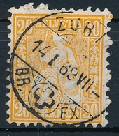 32 / 24 Sitzende Helvetia 20 Rappen Sauber Gestempelt - Vollstempel ZÜRICH 14.01.1869 - Used Stamps