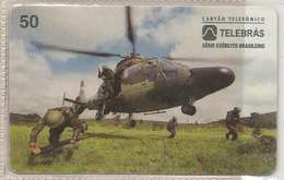 LSJP BRAZIL PHONECARD HELICOPTER BRAZILIAN ARMY TELEBRAS - Brasilien