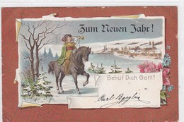 Behüt Dich Gott, Trompeter Von Säckingen, 1899 ! Zum Neuen Jahr. Feine Litho - Bad Saeckingen