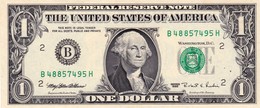 USA 1 Dollar Of Federal Reserve Notes 1995 WEB PRESS B-H 6/12 UNC "free Shipping Via Registered Air Mail" - Federal Reserve Notes (1928-...)