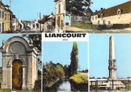 60 - LIANCOURT : Multivues - CPSM Dentelée Colorisée Grand Format 1965 - Oise - Liancourt