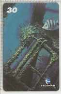 LSJP BRAZIL PHONECARD SHIPWRECK AQUIDAB FISH TELEMAR - Brasilien