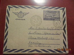 Aerogramme Du Canada De 1953 Pour Les Pays Bas - 1953-.... Reign Of Elizabeth II