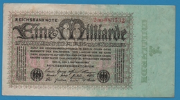 DEUTSCHES REICH 	1 Milliarde Mark	05.09.1923	Serial# 2AG.083532  KM# 114 - 1 Miljard Mark