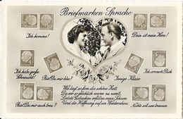 Briefmarken Sprache - Le Langage Des Timbres - Liebe Und Herz (Amour Et Coeur) - Carte Amag Non Circulée - Sellos (representaciones)