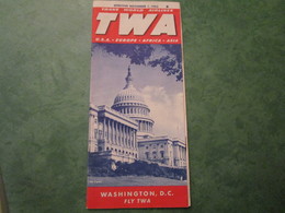 TWA - Fly To And Across The U.S.A. On ONE AIRLINE! - Effective November 1, 1953 (12 Pages) - Horarios