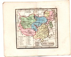 Gravure : Carte De CHINE (empire Chinois)    En Couleurs (vers 1830) (PPP17146/ 23) - Landkarten
