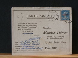 82/942     CP  POUR PARIS  1925 - Brieven En Documenten
