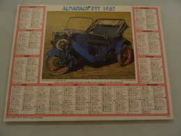 Almanach Ptt De 1987 Recto  Triclycle  Phanomen  1907 Verso Renault 1917 - Tamaño Grande : 1981-90