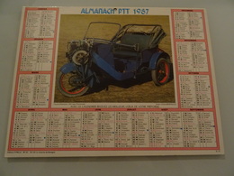 Almanach Ptt De 1987 Recto  Triclycle  Phanomen  1907 Verso Renault 1917 - Grand Format : 1981-90