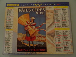 Almanach Du Facteur 1997 Recto  Pates Cérés  Nice  Verso  Cirage  Jacquot & Cie - Grand Format : 1991-00