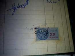 Facture De 1955 AVEC Timbres Fiscal De35 Francs Reçu Lecerf Geoges Elagueur à Fontainebleau - Lettres & Documents