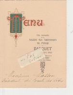 78 - Société Des Sauveteurs De POISSY - Menu Du Banquet Du 07 Décembre 1930 (   4 Pages 12 Cm X 16 Cm ) - Menükarten