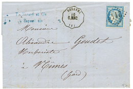 1875 25c CERES (n°60) Obl. GC 2145 + Convoyeur SEYSSEL/G.MAC Sur Lettre Pour NIMES. Superbe. - Altri & Non Classificati