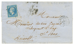 "PETIT Chiffre Du GROS Chiffre D' AJACCIO" : 1864 20c(n°22) Obl. PC Du GC 45 + T.15 AJACCIO. Cote 240. TB. - Otros & Sin Clasificación