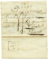 "OLETTA" : 1811 19 BASTIA Sur Lettre Avec Texte Daté "OLETTA" Pour AJACCIO Avec Cachet D' Arrivée De Type Spécial Encadr - Altri & Non Classificati