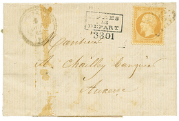 1865 10c(n°21) Obl. GC 3007 + Cachet Type Spécial APRES LE DEPART/ 3301 Sur Lettre(tâche) Avec Texte Daté "POURRAIN (YON - Altri & Non Classificati