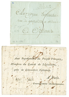 2 Lettres : An 3 27 JANVILLE Et 1791 27 JANVILLE. TB. - Other & Unclassified