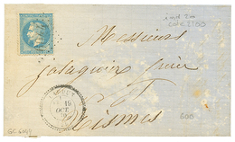 1870 20c(n°29) Obl. GC 6044 + T.24 LAUDUN Sur Lettre (tâches Blanches). RARE. Cote 500€. B/TB. - Autres & Non Classés