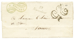 1854 Cursive 29 VEZENOBRES + Taxe 25 D.T + C="BRIGNON" Sur Lettre Avec Texte. Superbe. - Otros & Sin Clasificación