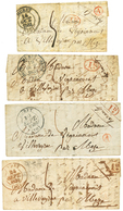 1839 T.14 MURET En Rouge + 3 Lettres De MURET (T.11, T.13(x2) + Boites Rurales). TB. - Other & Unclassified