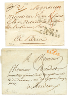 1823 P.32.P COUTRAS Et 1818 32 BAZAS Rouge. TTB. - Altri & Non Classificati