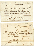 1770 AGDE (Lenain N°6) Et 1780 AGDE (Lenain N°9). Cote 400€. TTB. - Autres & Non Classés