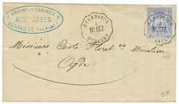 1876 25c SAGE (n°68) Obl. Convoyeur BEDARIEUX/MI.BEZ Sur Lettre Avec Texte. Cote 340€. Superbe. - Altri & Non Classificati