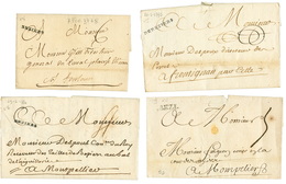 BEZIERS : Lot 10 Lettres (Lenain 2, 4, 5(x2), 6(x2), 7, 2 PORT PAYE, Cachet D' Arrivée Linéaire. TTB. - Autres & Non Classés