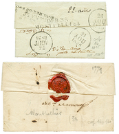 2 Lettres : 1779 "DEB. De MONTPELLIER" Et 1826 DEB. 33 MONTPELLIER. TB. - Autres & Non Classés