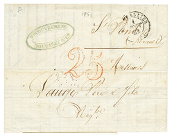 1851 Taxe 25 D.T En Rouge + T.15 MONTPELLIER Sur Lettre Avec Texte Pour ST PONS. TTB. - Sonstige & Ohne Zuordnung