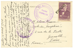 1938 55c GAMBETTA Obl. PAQUEBOT + PAQUEBOT CHAMPOLLION Sur Carte Pour GRENOBLE. TTB. - Andere & Zonder Classificatie