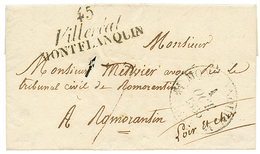 1835 Double Cursive 45 VILLEREAL/ MONTFLANQUEN. Superbe. - Otros & Sin Clasificación