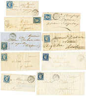 LOT ET GARONNE - 9 Lettres : Lot De 5 Lettres Avec 25c CERES (n°4) + 4 Lettres Avec 25c REPUBLIQUE (n°10). Nombreux Bure - Altri & Non Classificati