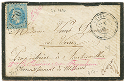 1870 20c(n°29) Obl. GC 4370 + T.24 CHIRAC Sur Enveloppe. Cote 420€. B/TB. - Autres & Non Classés