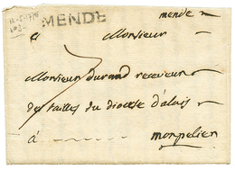 1778 MENDE (Lenain N°3). Cote 340€. Superbe. - Other & Unclassified