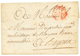 1763 P.P Orné Rouge De PARIS Sur Lettre Pour BAYEUX. Rare Dans Cette Qualité. TTB. - Altri & Non Classificati