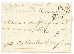 PETITE POSTE : 1766 J/10 + 2 Sur Lettre Avec Texte De PARIS Pour MONTAUBAN. Superbe. - Other & Unclassified